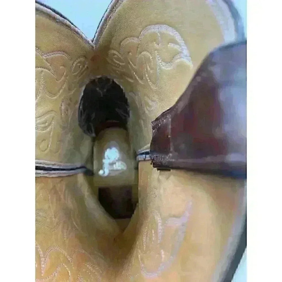 Justin Men’s Brown Leather Western Cowboy Boots Size US 10.5 D - Picture 8 of 10